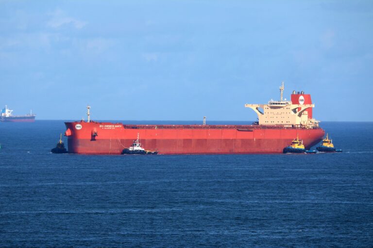Oil tanker at sea