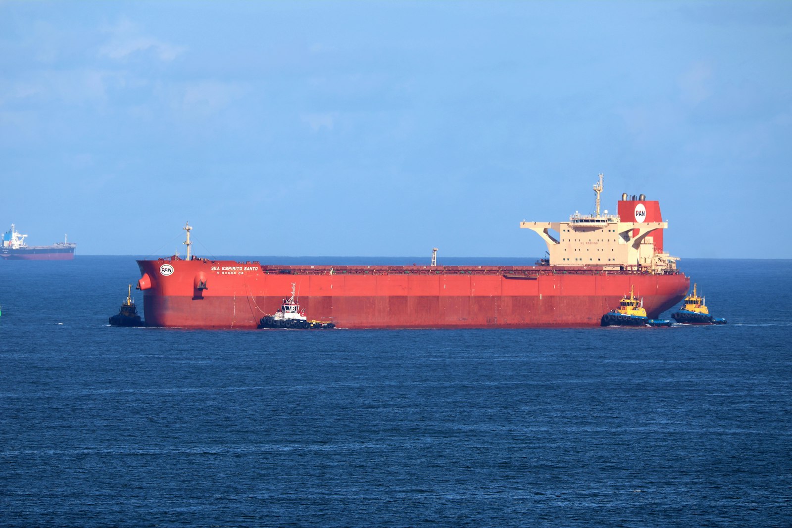 Oil tanker at sea