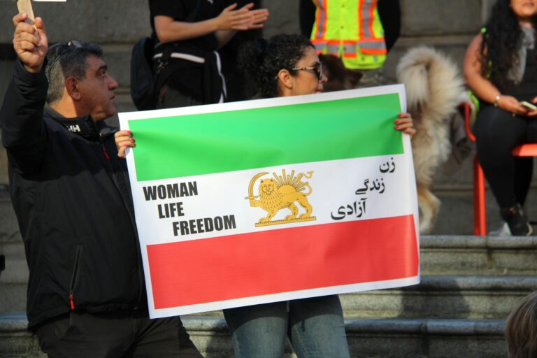 Iranians protest at World Cup stadium before Iran match