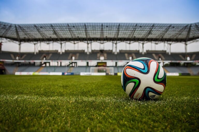 Football match in stadium