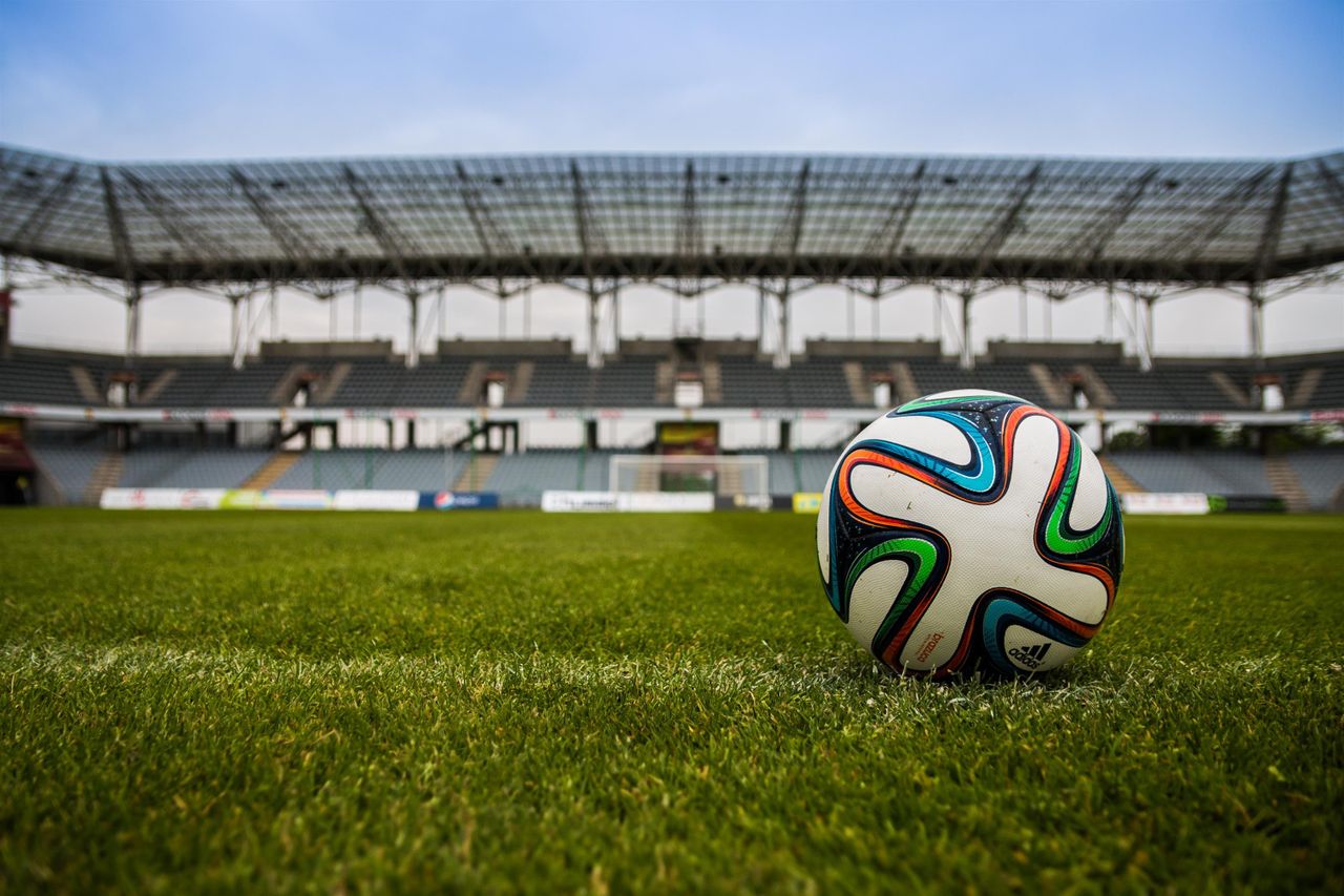 Football match in stadium